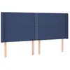 vidaXL Tête de lit à LED Bleu 183x16x118/128 cm Tissu