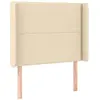vidaXL Tête de lit à LED Crème 103x16x118/128 cm Tissu
