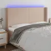 vidaXL Tête de lit à LED Cappuccino 163x16x118/128 cm Similicuir