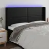 vidaXL Tête de lit à LED Noir 183x16x118/128 cm Similicuir