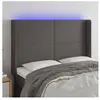 vidaXL Tête de lit à LED Gris 147x16x118/128 cm Similicuir