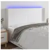 vidaXL Tête de lit à LED Blanc 163x16x118/128 cm Similicuir