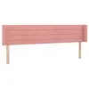 vidaXL Tête de lit à LED Rose 203x16x78/88 cm Velours