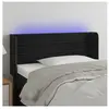 vidaXL Tête de lit à LED Noir 103x16x78/88 cm Velours