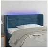 vidaXL Tête de lit à LED Bleu foncé 103x16x78/88 cm Velours