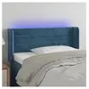 vidaXL Tête de lit à LED Bleu foncé 83x16x78/88 cm Velours
