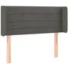 vidaXL Tête de lit à LED Gris foncé 83x16x78/88 cm Velours