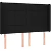 vidaXL Tête de lit à LED Noir 147x16x118/128 cm Tissu
