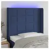 vidaXL Tête de lit à LED Bleu 103x16x118/128 cm Tissu