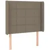 vidaXL Tête de lit à LED Taupe 83x16x118/128 cm Tissu