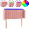 vidaXL Tête de lit à LED Rose 103x16x78/88 cm Velours