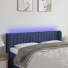 vidaXL Vidaxl Tête De Lit À Led Bleu 147x16x78/88 Cm Tissu