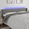 Tête de lit à led Gris foncé 163x16x78/88 cm Tissu Vidaxl Gris foncé