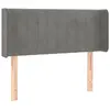 vidaXL Tête de lit à LED Gris clair 93x16x78/88 cm Velours