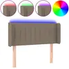 vidaXL Tête de lit à LED Taupe 93x16x78/88 cm Tissu