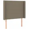 vidaXL Tête de lit à LED Taupe 83x16x118/128 cm Tissu