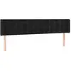 vidaXL Tête de lit à LED Noir 203x16x78/88 cm Velours