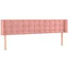 vidaXL Tête de lit à LED Rose 203x16x78/88 cm Velours