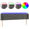 vidaXL Tête de lit à LED Gris foncé 203x16x78/88 cm Velours