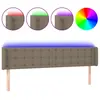 vidaXL Tête de lit à LED Taupe 183x16x78/88 cm Tissu