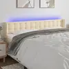 vidaXL Tête de lit à LED Crème 163x16x78/88 cm Tissu