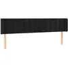 vidaXL Tête de lit à LED Noir 163x16x78/88 cm Velours
