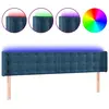 vidaXL Tête de lit à LED Bleu foncé 183x16x78/88 cm Velours