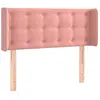 vidaXL Tête de lit à LED Rose 93x16x78/88 cm Velours
