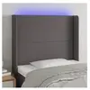 vidaXL Tête de lit à LED Gris 93x16x118/128 cm Similicuir