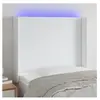 vidaXL Tête de lit à LED Blanc 103x16x118/128 cm Similicuir