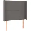 vidaXL Tête de lit à LED Gris 83x16x118/128 cm Similicuir