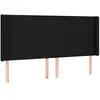 vidaXL Tête de lit à LED Noir 203x16x118/128 cm Tissu