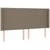 vidaXL Tête de lit à LED Taupe 183x16x118/128 cm Tissu