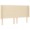 vidaXL Tête de lit à LED Crème 163x16x118/128 cm Tissu