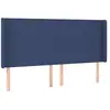 vidaXL Tête de lit à LED Bleu 163x16x118/128 cm Tissu