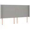 vidaXL Tête de lit à LED Gris clair 183x16x118/128 cm Tissu