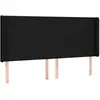 vidaXL Tête de lit à LED Noir 163x16x118/128 cm Tissu