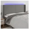vidaXL Tête de lit à LED Gris foncé 163x16x118/128 cm Tissu