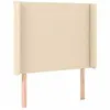 vidaXL Tête de lit à LED Crème 103x16x118/128 cm Tissu