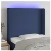vidaXL Tête de lit à LED Bleu 103x16x118/128 cm Tissu