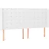 vidaXL Tête de lit à LED Blanc 183x16x118/128 cm Similicuir