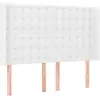 vidaXL Tête de lit à LED Blanc 147x16x118/128 cm Similicuir