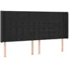 vidaXL Tête de lit à LED Noir 163x16x118/128 cm Similicuir