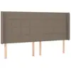 vidaXL Tête de lit à LED Taupe 183x16x118/128 cm Tissu