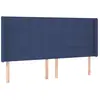 vidaXL Tête de lit à LED Bleu 163x16x118/128 cm Tissu