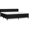 vidaXL Sommier à lattes de lit avec matelas Noir 200x200 cm Tissu