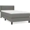 vidaXL Sommier à lattes de lit avec matelas Gris foncé 80x200 cm Tissu