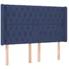 vidaXL Tête de lit à LED Bleu 147x16x118/128 cm Tissu