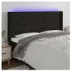 vidaXL Tête de lit à LED Noir 183x16x118/128 cm Tissu