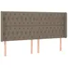 vidaXL Tête de lit à LED Taupe 183x16x118/128 cm Tissu